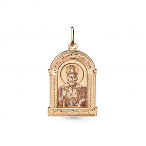 Золотая подвеска-иконка Святитель Николай Чудотворец Мастер Бриллиант 01M010-0231-3000-010 фото