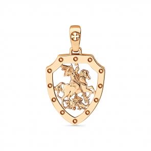 Золотая подвеска-иконка Великомученик Георгий Победоносец Мастер Бриллиант 01M010-0256-0000-010 фото