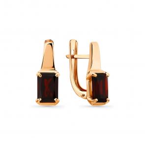 Золотые серьги Мастер Бриллиант с гранатом 01M02-3-669-0300-010 фото