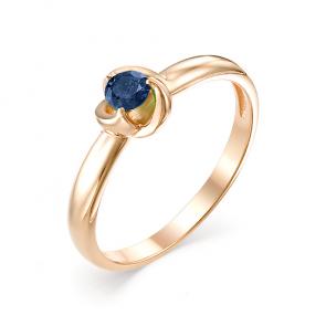Золотое кольцо Мастер Бриллиант с сапфиром 01M1-104-739-02 фото