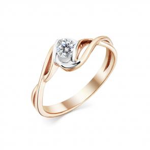 Золотое кольцо Мастер Бриллиант с бриллиантом 01M1-104-998 фото