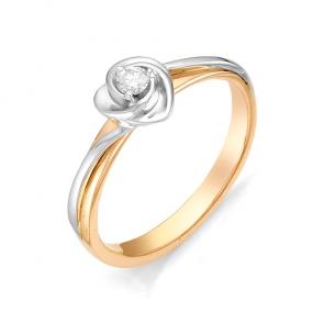 Золотое помолвочное кольцо Мастер Бриллиант с бриллиантом 01M1-105-981 фото