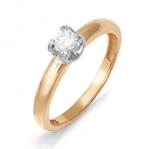 Золотое помолвочное кольцо Мастер Бриллиант с бриллиантом 01M1-106-354 фото