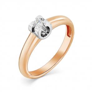 Золотое помолвочное кольцо Мастер Бриллиант с бриллиантом 01M1-106-639 фото