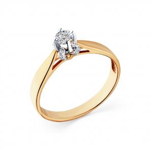 Золотое кольцо Мастер Бриллиант с бриллиантом 01M1-106-992 фото