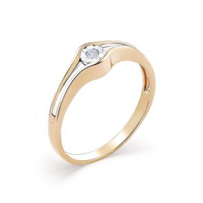 Золотое кольцо Мастер Бриллиант с бриллиантом 01M1-107-013 фото