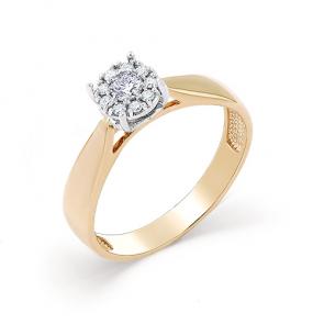 Золотое кольцо Мастер Бриллиант с бриллиантом 01M1-107-017 фото