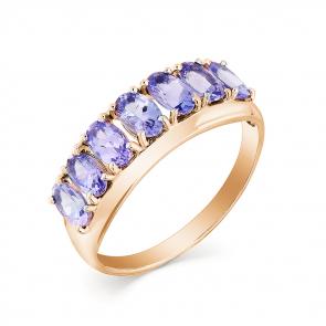 Золотое кольцо Мастер Бриллиант с танзанитом 01M1-107-293-31 фото