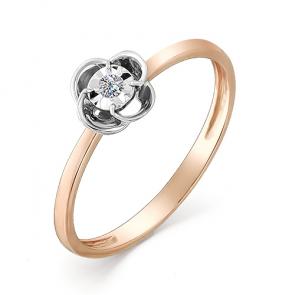 Золотое кольцо Мастер Бриллиант с бриллиантом 01M1-107-411 фото