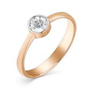 Золотое кольцо Мастер Бриллиант с бриллиантом 01M1-107-446 фото