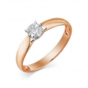 Золотое кольцо Мастер Бриллиант с бриллиантом 01M1-107-515 фото