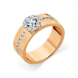 Золотое кольцо Мастер Бриллиант с бриллиантом 01M1-107428-00-00 фото