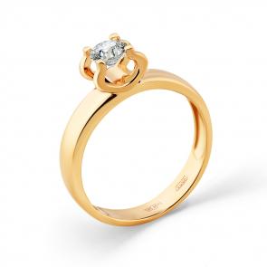 Золотое кольцо Мастер Бриллиант с бриллиантом 01M1-108239-00-00 фото