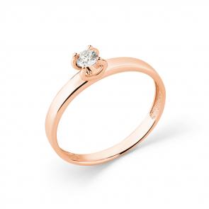 Золотое помолвочное кольцо Мастер Бриллиант с бриллиантом 01M1-108403-00-00 фото