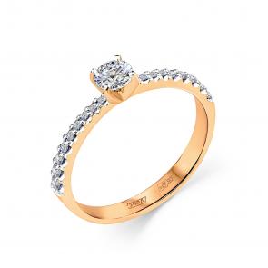 Золотое кольцо Мастер Бриллиант с бриллиантом 01M1-108435-01-00 фото