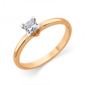 Золотое кольцо Мастер Бриллиант с бриллиантом 01M1-108454-01-00 фото