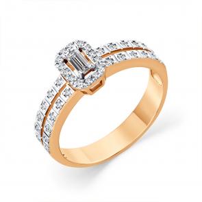 Золотое кольцо Мастер Бриллиант с бриллиантом 01M1-109145-00-00 фото