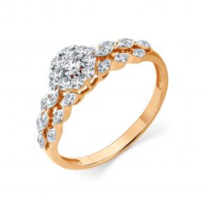 Золотое кольцо Мастер Бриллиант с бриллиантом 01M1-109295-00-00 фото