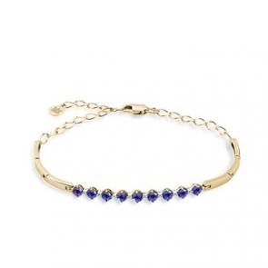 Золотой браслет Мастер Бриллиант с танзанитом 01M10-120397-00-31 фото