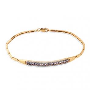 Золотой браслет Мастер Бриллиант с бриллиантом и танзанитом 01M10-120400-00-31 фото