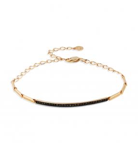 Золотой браслет Мастер Бриллиант с чёрным бриллиантом 01M10-120412-00-48 фото