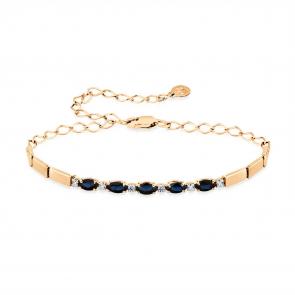 Золотой браслет Мастер Бриллиант с бриллиантом и сапфиром 01M10-120494-00-02 фото