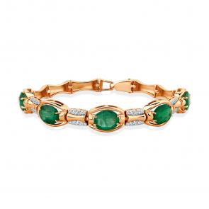 Золотой браслет Мастер Бриллиант с бриллиантом и изумрудом 01M10-120549-00-01 фото