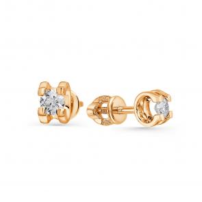 Золотые серьги Мастер Бриллиант с бриллиантом 01M2-102060-00-00 фото