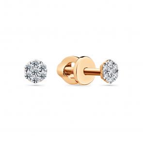 Золотые серьги Мастер Бриллиант с бриллиантом 01M2-102288-00-70 фото