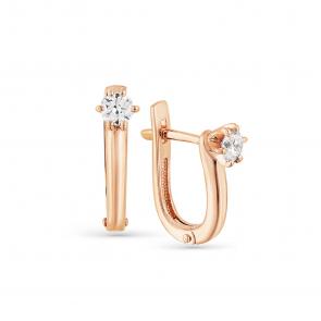 Золотые серьги Мастер Бриллиант с бриллиантом 01M2-104-327 фото