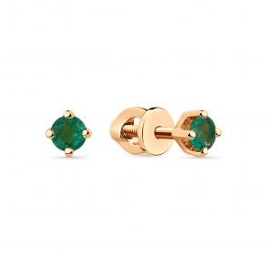 Золотые серьги Мастер Бриллиант с изумрудом 01M2-104164-00-01 фото