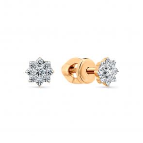 Золотые серьги Мастер Бриллиант с бриллиантом 01M2-104316-00-00 фото