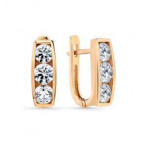 Золотые серьги Мастер Бриллиант с бриллиантом 01M2-106-160 фото