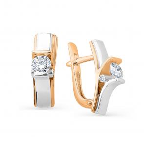 Золотые серьги Мастер Бриллиант с бриллиантом 01M2-106-483 фото