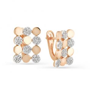 Золотые серьги Мастер Бриллиант с бриллиантом 01M2-107-131 фото