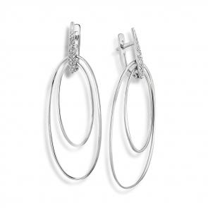 Золотые серьги Мастер Бриллиант с бриллиантом 01M2-107-656/1 фото