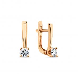 Золотые серьги Мастер Бриллиант с бриллиантом 01M2-107281-00-00 фото