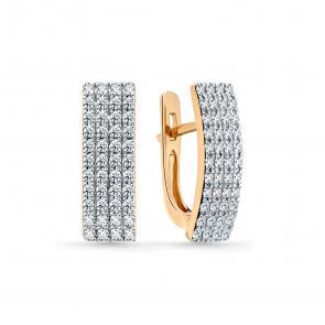 Золотые серьги Мастер Бриллиант с бриллиантом 01M2-107529-00-00 фото