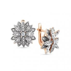 Золотые серьги Мастер Бриллиант с бриллиантом 01M2-107915-00-00 фото