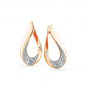 Золотые серьги Мастер Бриллиант с бриллиантом 01M2-107928-00-00 фото