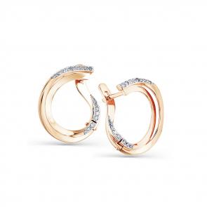 Золотые серьги Мастер Бриллиант с бриллиантом 01M2-107930-00-00 фото