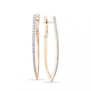 Золотые серьги Мастер Бриллиант с бриллиантом 01M2-108081-00-00 фото