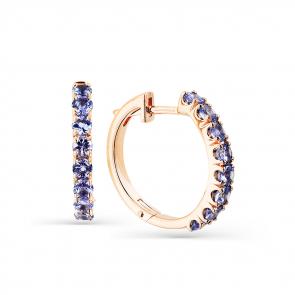 Золотые серьги Мастер Бриллиант с танзанитом 01M2-108086-00-31 фото