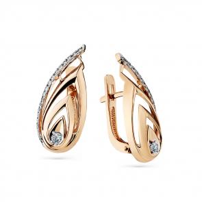 Золотые серьги Мастер Бриллиант с бриллиантом 01M2-108280-00-00 фото