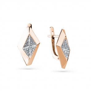 Золотые серьги Мастер Бриллиант с бриллиантом 01M2-108339-00-00 фото