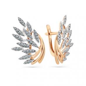 Золотые серьги Мастер Бриллиант с бриллиантом 01M2-108466-00-00 фото