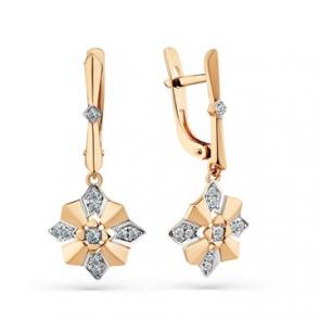 Золотые серьги Мастер Бриллиант с бриллиантом 01M2-108473-00-00 фото