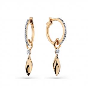 Золотые серьги-трансформеры Мастер Бриллиант с бриллиантом 01M2-108575-00-00 фото