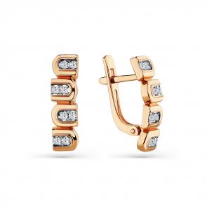 Золотые серьги Мастер Бриллиант с бриллиантом 01M2-108728-00-00 фото