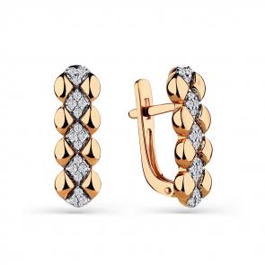 Золотые серьги Мастер Бриллиант с бриллиантом 01M2-108740-00-00 фото